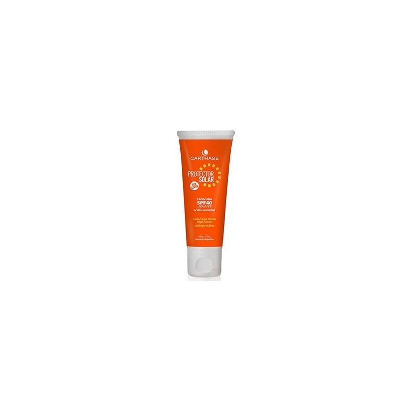Protector solar emulsión Con color sfp 40 100 ml Carthage