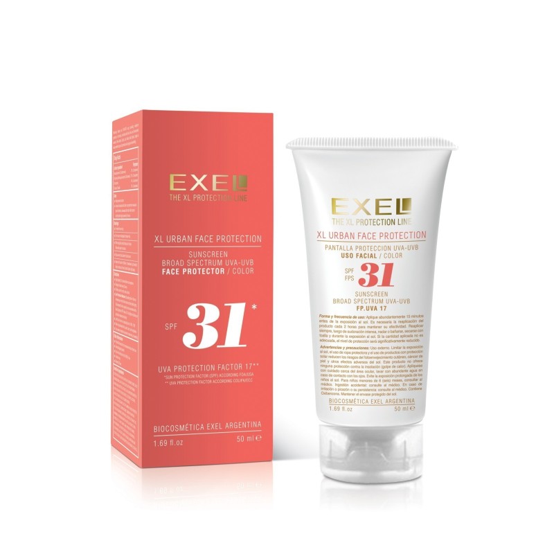 Protector Solar XL URBAN FACE PROT SPF 31 50 ml Exel Protector Solar XL URBAN FACE PROT SPF 31 50 ml Exel