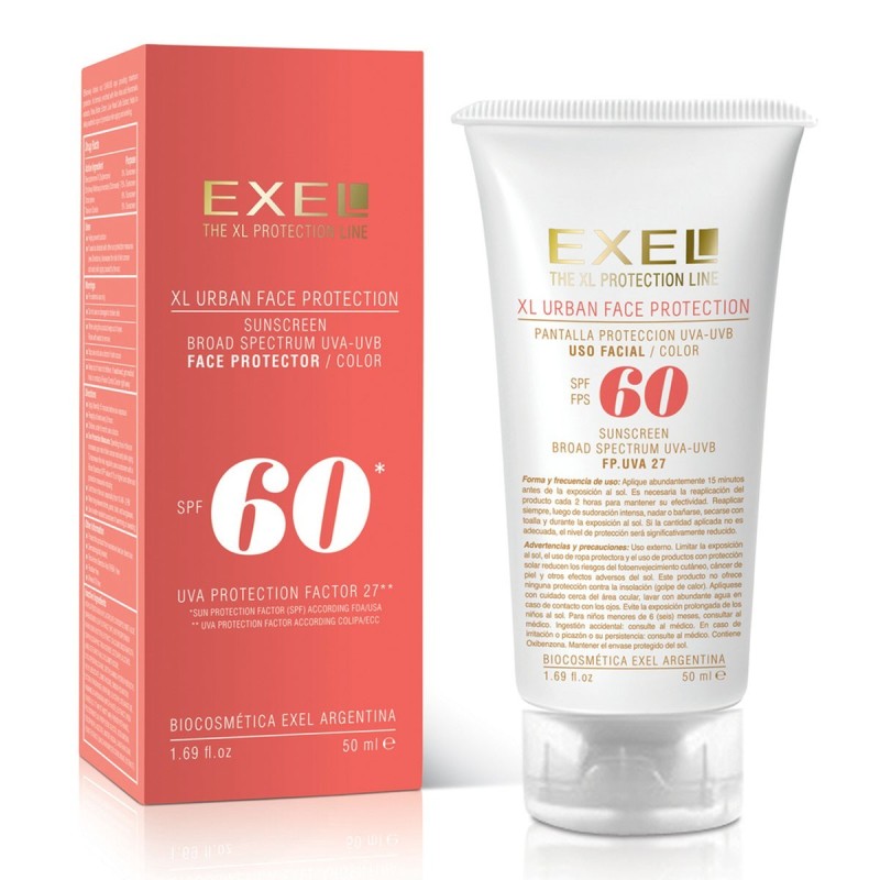 Protector Solar XL URBAN FACE PROT SPF 60 50 ml Exel Protector Solar XL URBAN FACE PROT SPF 60 50 ml Exel