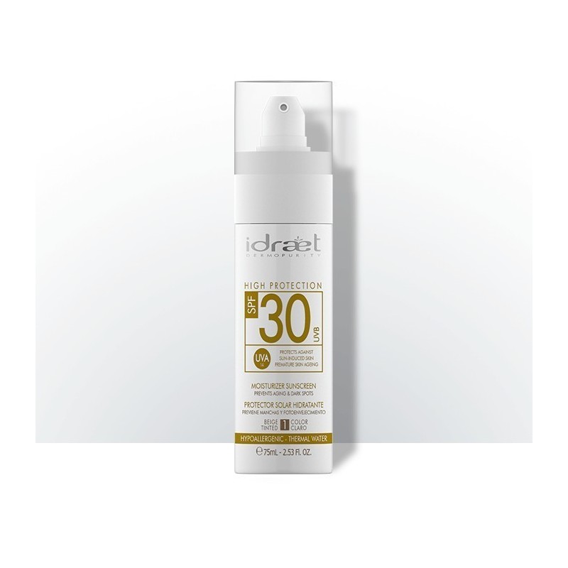 Crema protector solar SPF 30 Tono claro beige 75 ml Idraet Crema protector solar SPF 30 Tono claro beige 75 ml Idraet