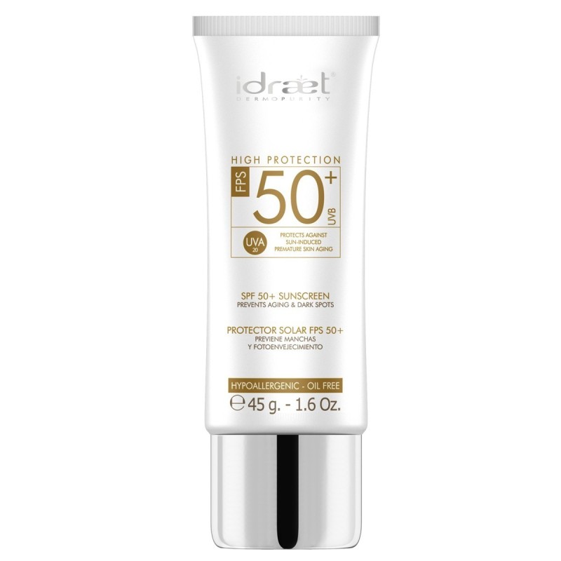 Crema protector solar SPF 50 sin color facial 45 gr Idraet Crema protector solar SPF 50 sin color facial 45 gr Idraet