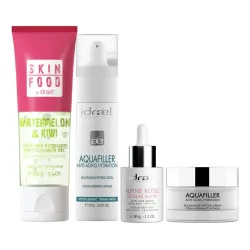 KIT FACIAL HIDRATANTE Y ANTIAGE – RUTINA COMPLETA EN 4 PASOS