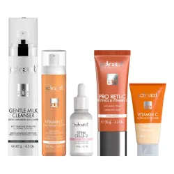 KIT FACIAL ANTIOXIDANTE Y ANTIAGE IDRAET – 5 PASOS