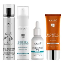 KIT FACIAL HIDRATANTE Y ANTIAGE IDRAET – 4 PASOS