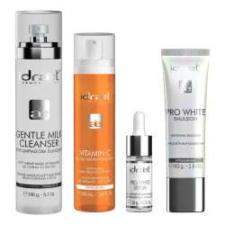 KIT FACIAL DESPIGMENTANTE E ILUMINADOR IDRAET  4 PASOS