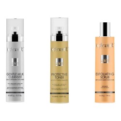 Kit Facial Idraet para Pieles Sensibles | Leche, Tónico y Exfoliante