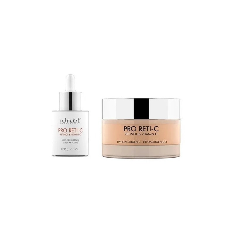 Kit Anti-edad Pro Reti C Idraet: Crema y Sérum con Retinol y Vitamina C Kit Anti-edad Pro Reti C Idraet: Crema y Sérum con Retinol y Vitamina C