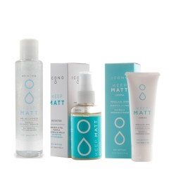 KIT FACIAL KEEP MATT ICONO Cosmética  CONTROL DE BRILLO Y EFECTO MATE  3 PASOS